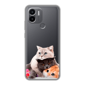Силиконовый чехол на Xiaomi Redmi A1 Plus с принтом Кошки