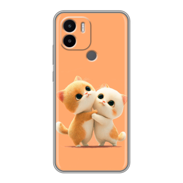 Силиконовый чехол на Xiaomi Redmi A1 Plus с принтом Милые котики