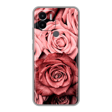 Силиконовый чехол на Xiaomi Redmi A1 Plus с принтом Цветы розы