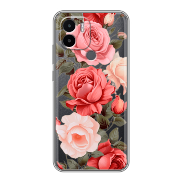 Силиконовый чехол на Xiaomi Redmi A1 Plus с принтом Розы Силиконовый чехол на Xiaomi Redmi A1 Plus с принтом Розы