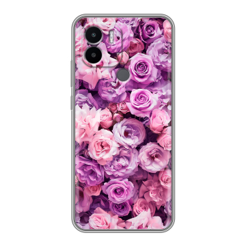 Силиконовый чехол на Xiaomi Redmi A1 Plus с принтом лавандовые розы