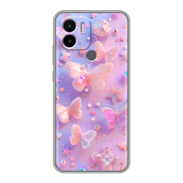 Силиконовый чехол на Xiaomi Redmi A1 Plus с принтом Бабочки