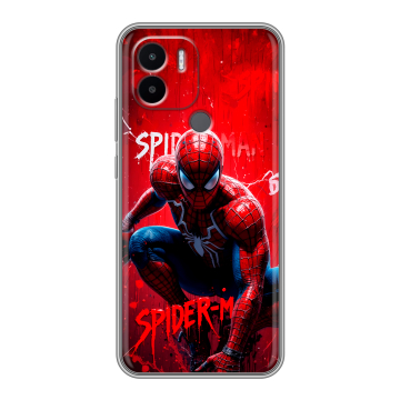 Силиконовый чехол на Xiaomi Redmi A1 Plus с принтом Spiderman Человек паук