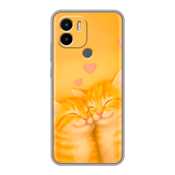 Силиконовый чехол на Xiaomi Redmi A1 Plus с принтом Милые котята Силиконовый чехол на Xiaomi Redmi A1 Plus с принтом Милые котята