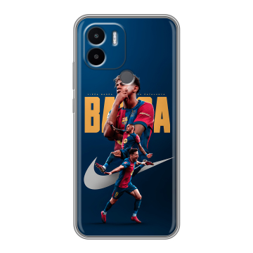 Силиконовый чехол на Xiaomi Redmi A1 Plus с принтом Барселона Barca Yamal Силиконовый чехол на Xiaomi Redmi A1 Plus с принтом Барселона Barca Yamal
