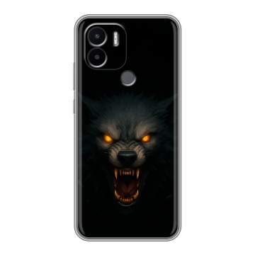 Силиконовый чехол на Xiaomi Redmi A1 Plus с принтом Волк