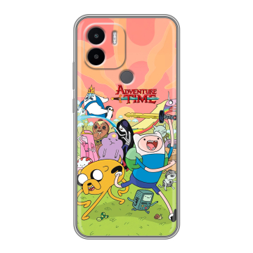 Силиконовый чехол на Xiaomi Redmi A1 Plus с принтом Adventure time Время приключений