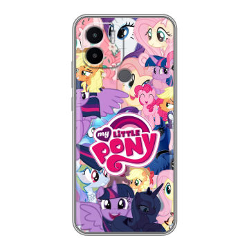Силиконовый чехол на Xiaomi Redmi A1 Plus с принтом My little pony Дружба чудо