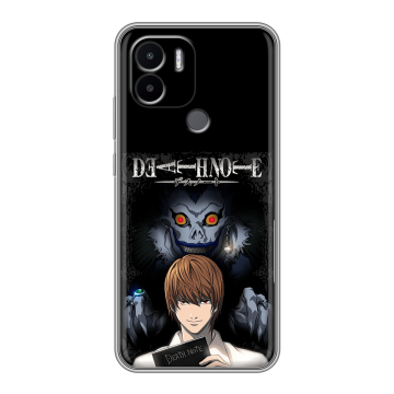 Силиконовый чехол на Xiaomi Redmi A1 Plus с принтом Death note Тетрадь смерти