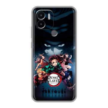 Силиконовый чехол на Xiaomi Redmi A1 Plus с принтом Demon Slayer Клинок рассекающий демонов Силиконовый чехол на Xiaomi Redmi A1 Plus с принтом Demon Slayer Клинок рассекающий демонов