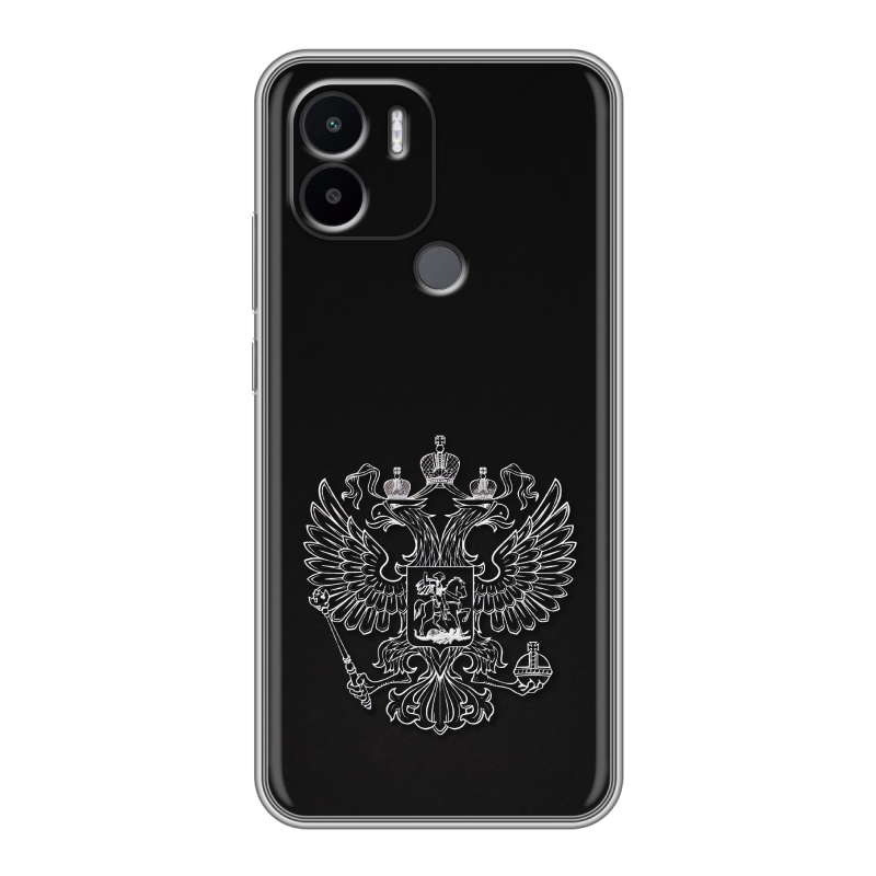 Силиконовый противоударный чехол на Xiaomi Redmi A1 Plus с принтом Герб России Силиконовый противоударный чехол на Xiaomi Redmi A1 Plus с принтом Герб России