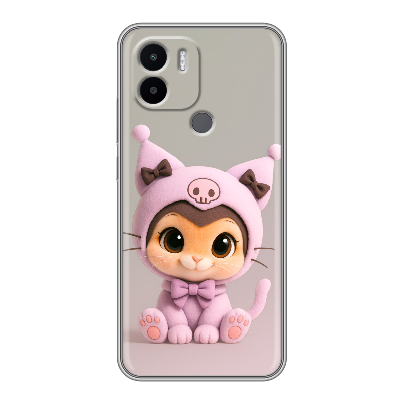 Силиконовый противоударный чехол на Xiaomi Redmi A1 Plus с принтом Куроми Kuromi Силиконовый противоударный чехол на Xiaomi Redmi A1 Plus с принтом Куроми Kuromi