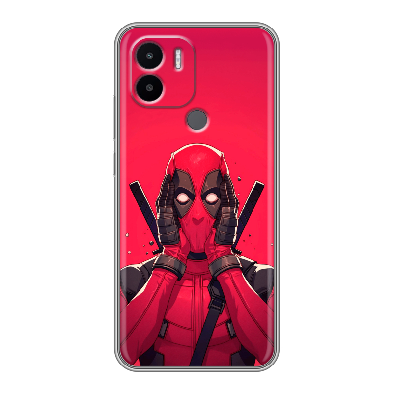 Силиконовый противоударный чехол на Xiaomi Redmi A1 Plus с принтом Дедпул Deadpool Силиконовый противоударный чехол на Xiaomi Redmi A1 Plus с принтом Дедпул Deadpool