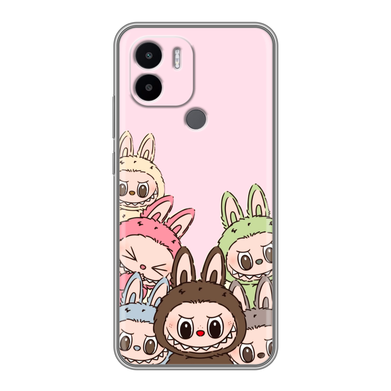 Силиконовый чехол на Xiaomi Redmi A1 Plus с принтом Лабубу Силиконовый чехол на Xiaomi Redmi A1 Plus с принтом Лабубу
