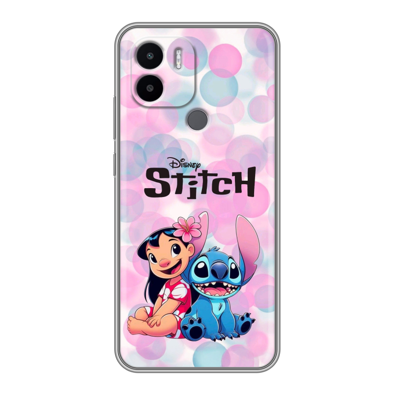 Силиконовый чехол на Xiaomi Redmi A1 Plus с принтом Лило и Стич Силиконовый чехол на Xiaomi Redmi A1 Plus с принтом Лило и Стич