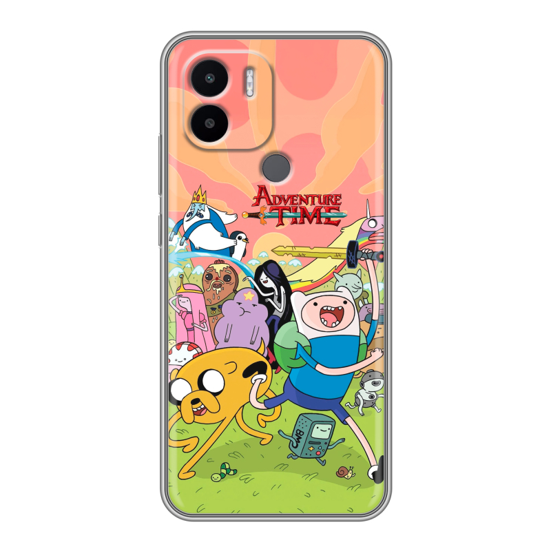 Силиконовый противоударный чехол на Xiaomi Redmi A1 Plus с принтом Adventure time Время приключений Силиконовый противоударный чехол на Xiaomi Redmi A1 Plus с принтом Adventure time Время приключений
