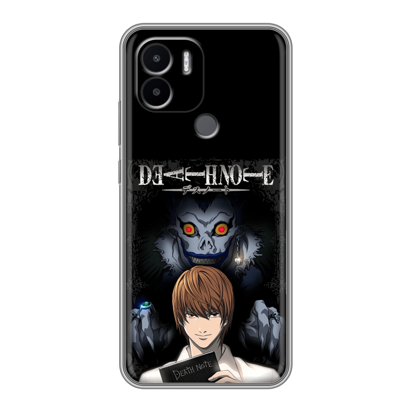 Силиконовый чехол на Xiaomi Redmi A1 Plus с принтом Death note Тетрадь смерти Силиконовый чехол на Xiaomi Redmi A1 Plus с принтом Death note Тетрадь смерти