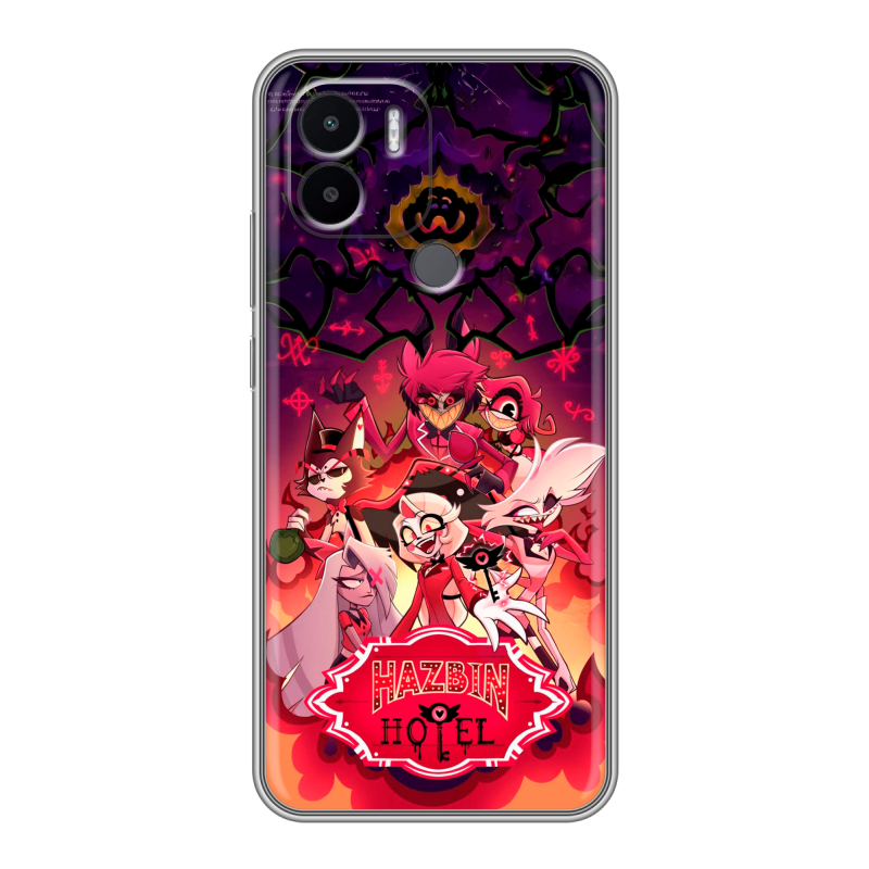 Силиконовый чехол на Xiaomi Redmi A1 Plus с принтом Hazbin Hotel Отель Хазбин Силиконовый чехол на Xiaomi Redmi A1 Plus с принтом Hazbin Hotel Отель Хазбин