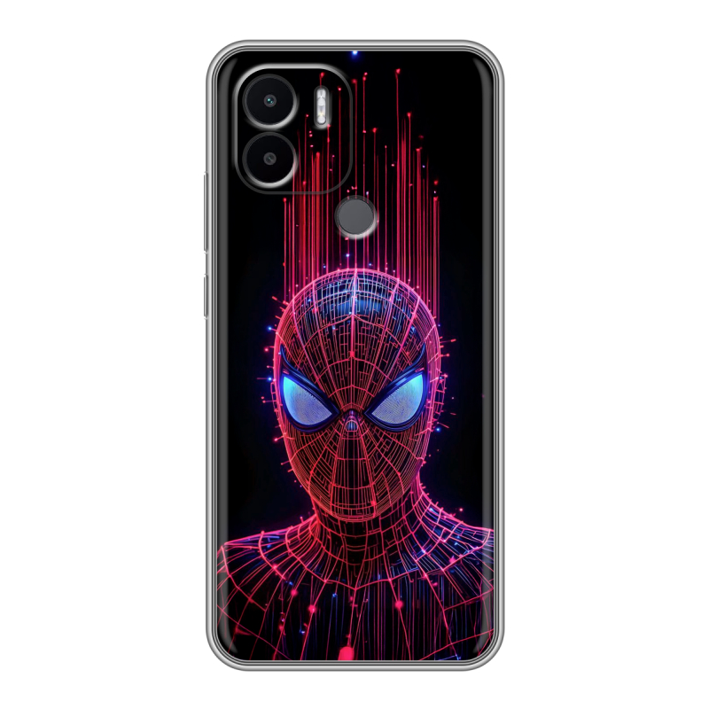 Силиконовый противоударный чехол на Xiaomi Redmi A1 Plus с принтом Spiderman Человек паук Силиконовый противоударный чехол на Xiaomi Redmi A1 Plus с принтом Spiderman Человек паук