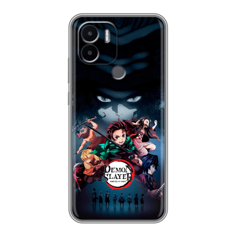 Силиконовый противоударный чехол на Xiaomi Redmi A1 Plus с принтом Demon Slayer Клинок рассекающий демонов Силиконовый противоударный чехол на Xiaomi Redmi A1 Plus с принтом Demon Slayer Клинок рассекающий демонов