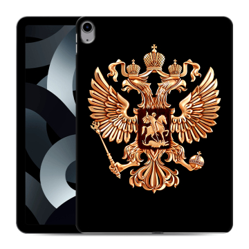 Силиконовый чехол на Ipad 10.9 (2022) с принтом Герб России золотой