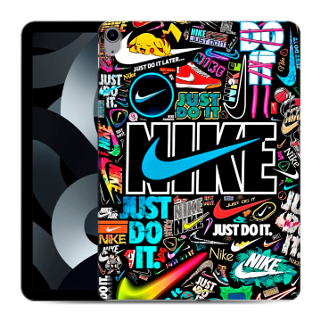 Силиконовый чехол на Ipad 10.9 (2022) с принтом найк nike черный
