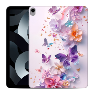 Силиконовый чехол на Ipad 10.9 (2022) с принтом цветы бабочки