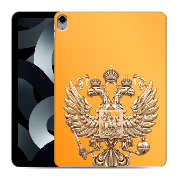 Силиконовый чехол на Ipad 10.9 (2022) с принтом Герб Флаг России