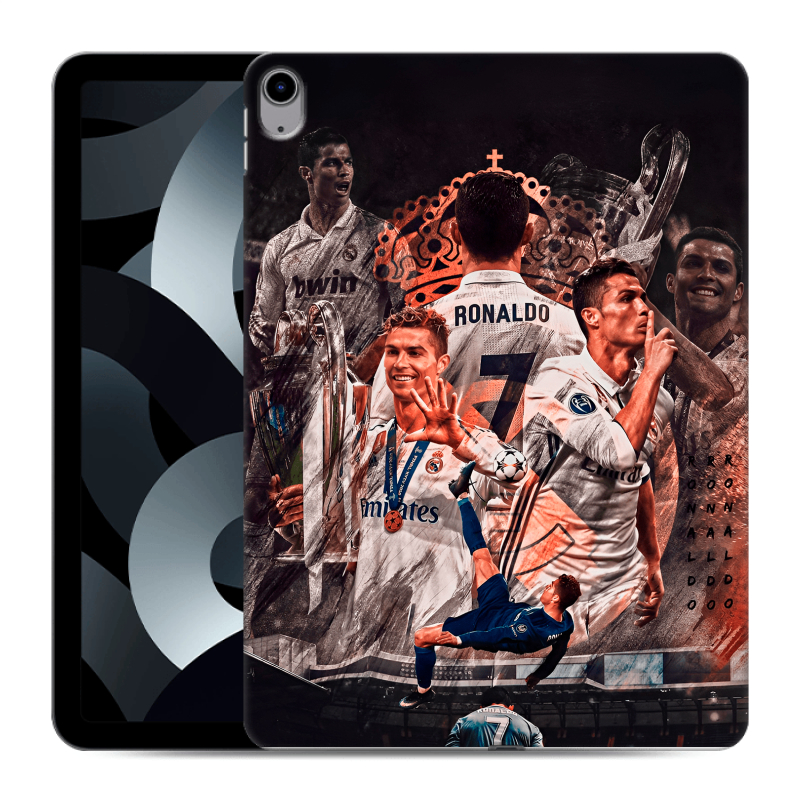 Силиконовый противоударный чехол на Ipad 10.9 (2022) с принтом Реал Роналдо Real Ronaldo Силиконовый противоударный чехол на Ipad 10.9 (2022) с принтом Реал Роналдо Real Ronaldo