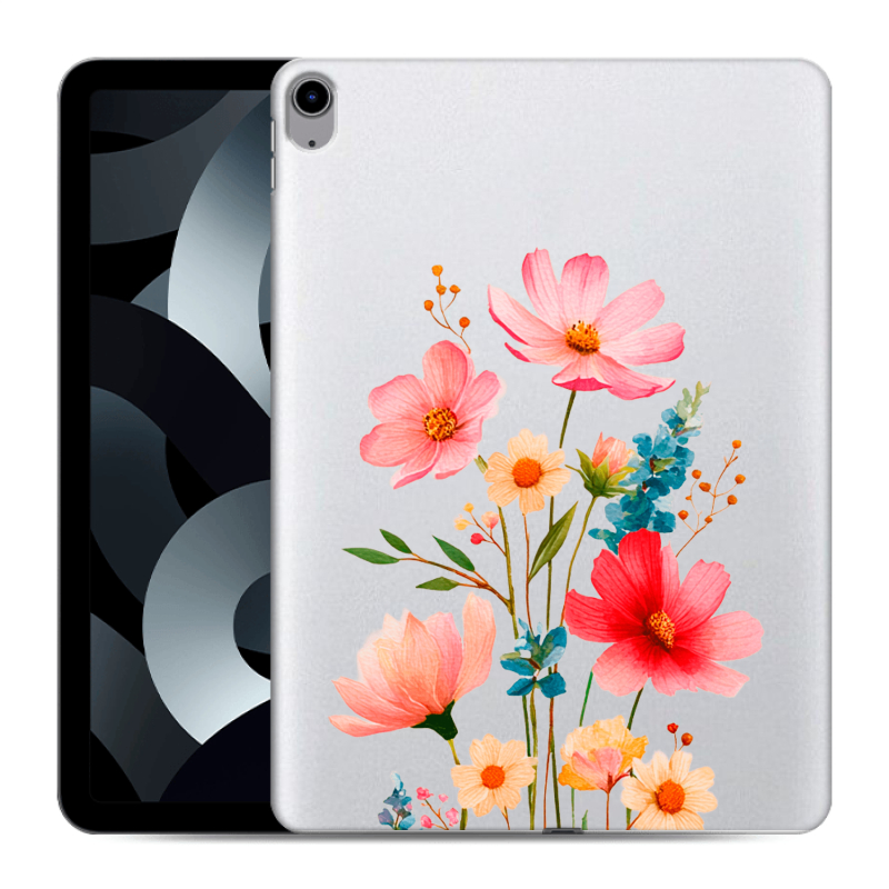 Силиконовый чехол на Ipad 10.9 (2022) с принтом Цветы Силиконовый чехол на Ipad 10.9 (2022) с принтом Цветы