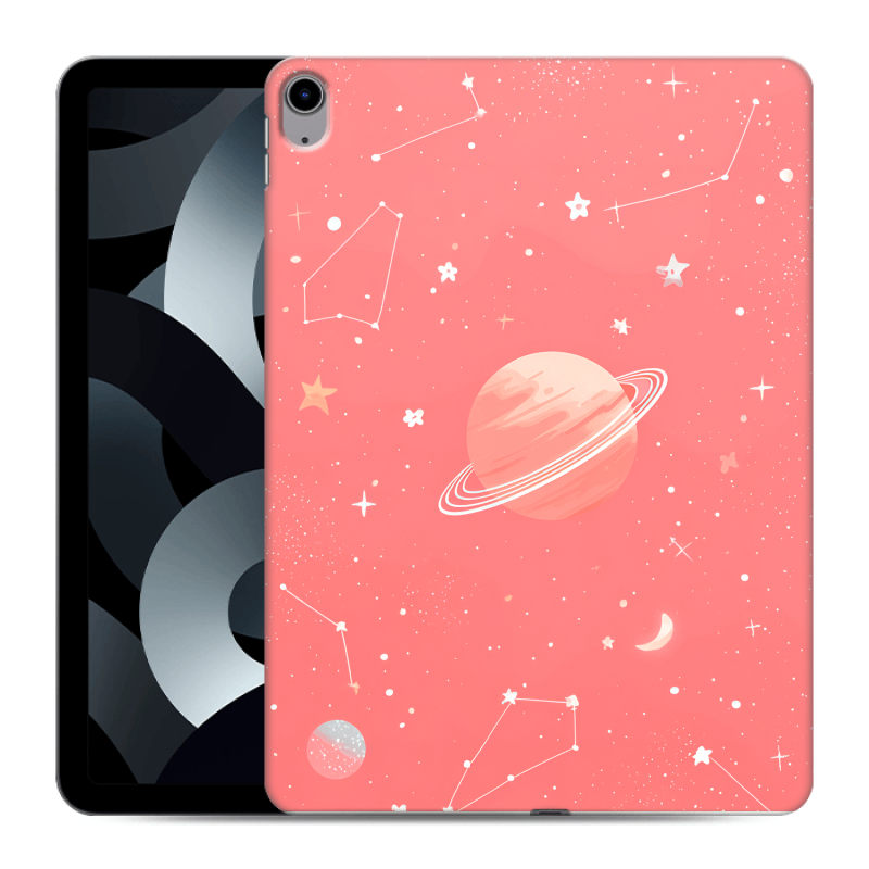 Силиконовый противоударный чехол на Ipad 10.9 (2022) с принтом Розовый космос Силиконовый противоударный чехол на Ipad 10.9 (2022) с принтом Розовый космос