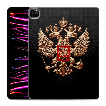 Силиконовый чехол на Ipad Pro 12.9 (2022) с принтом Герб России