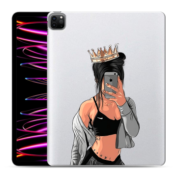 Силиконовый чехол на Ipad Pro 12.9 (2022) с принтом Женские принты