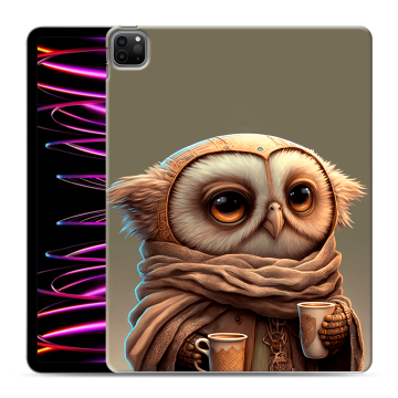 Силиконовый чехол на Ipad Pro 12.9 (2022) с принтом Сова