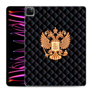 Силиконовый чехол на Ipad Pro 12.9 (2022) с принтом Герб России принт