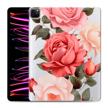 Силиконовый чехол на Ipad Pro 12.9 (2022) с принтом Розы Силиконовый чехол на Ipad Pro 12.9 (2022) с принтом Розы