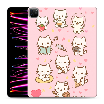 Силиконовый чехол на Ipad Pro 12.9 (2022) с принтом Hello Kitty Хелоу Кити Силиконовый чехол на Ipad Pro 12.9 (2022) с принтом Hello Kitty Хелоу Кити