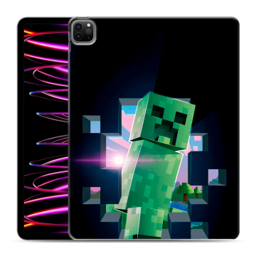 Силиконовый чехол на Ipad Pro 12.9 (2022) с принтом Майнкрафт Minecraft Силиконовый чехол на Ipad Pro 12.9 (2022) с принтом Майнкрафт Minecraft