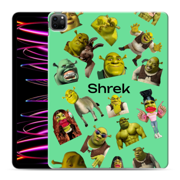 Силиконовый чехол на Ipad Pro 12.9 (2022) с принтом Шрек Shrek Силиконовый чехол на Ipad Pro 12.9 (2022) с принтом Шрек Shrek