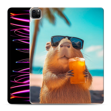 Силиконовый чехол на Ipad Pro 12.9 (2022) с принтом Капибара
