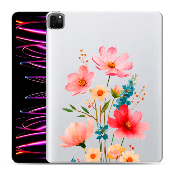 Силиконовый чехол на Ipad Pro 12.9 (2022) с принтом Цветы Силиконовый чехол на Ipad Pro 12.9 (2022) с принтом Цветы