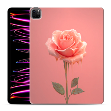 Силиконовый чехол на Ipad Pro 12.9 (2022) с принтом Розовая роза Силиконовый чехол на Ipad Pro 12.9 (2022) с принтом Розовая роза