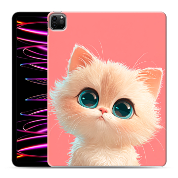 Силиконовый чехол на Ipad Pro 12.9 (2022) с принтом Розовый котенок Силиконовый чехол на Ipad Pro 12.9 (2022) с принтом Розовый котенок