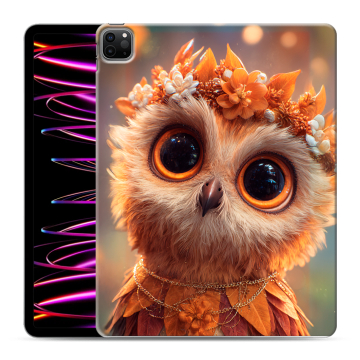 Силиконовый чехол на Ipad Pro 12.9 (2022) с принтом Милая сова