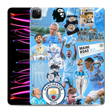 Силиконовый чехол на Ipad Pro 12.9 (2022) с принтом Man City Манчестер Сити