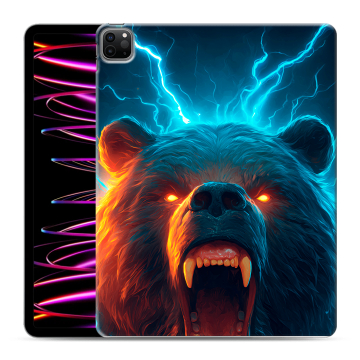 Силиконовый чехол на Ipad Pro 12.9 (2022) с принтом Медведь