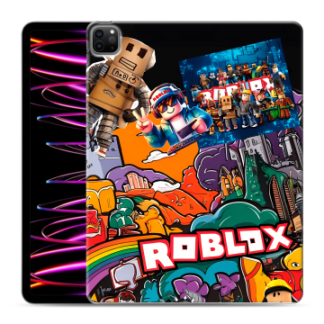 Силиконовый чехол на Ipad Pro 12.9 (2022) с принтом Roblox Роблокс