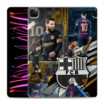 Силиконовый чехол на Ipad Pro 12.9 (2022) с принтом Messi Barcelona
