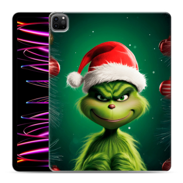 Силиконовый чехол на Ipad Pro 12.9 (2022) с принтом Гринч Новый год Рождество