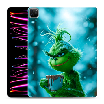 Силиконовый чехол на Ipad Pro 12.9 (2022) с принтом Новый год гринч